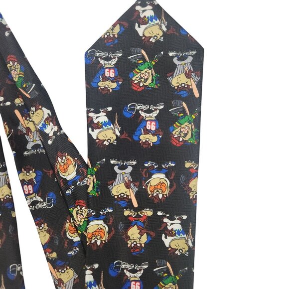 Looney Tunes Tazmanian Devil Sports Poses Tie Polyester - Picture 3 of 4